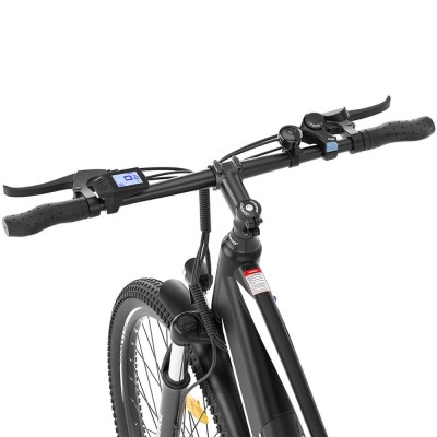Touroll J1 trekking elektrische fiets, 100 km actieradius, Shimano 7-speed schakelsysteem - Zwart