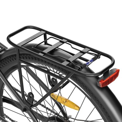 Touroll J1 trekking elektrische fiets, 100 km actieradius, Shimano 7-speed schakelsysteem - Zwart