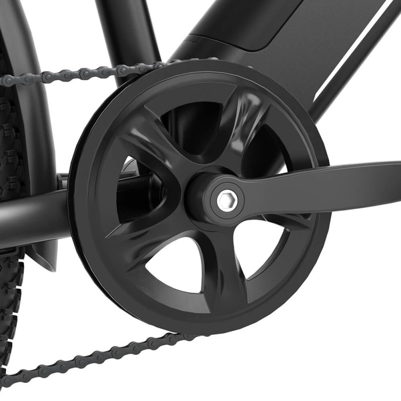 Touroll J1 trekking elektrische fiets, 100 km actieradius, Shimano 7-speed schakelsysteem - Zwart