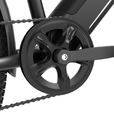 Touroll J1 trekking elektrische fiets, 100 km actieradius, Shimano 7-speed schakelsysteem - Zwart