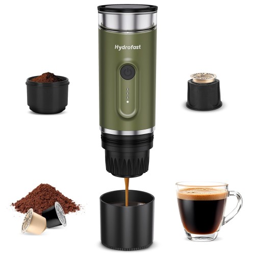 Hydrofast PO-100 Draagbaar Espressomachine, 15 bar druk, draadloze verwarming & 2-in-1 ontwerp 2