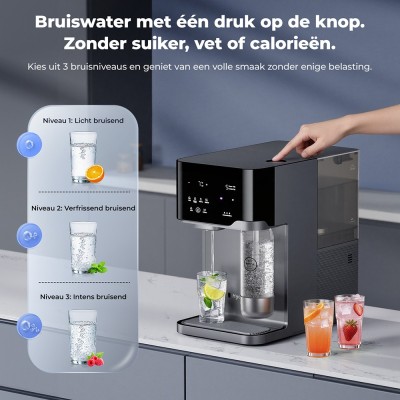 Hydrofast C300 RO Waterzuiveraar voor op het aanrecht, met UV-sterilisatie, ijskoud en bruiswater dispenser