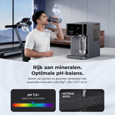 Hydrofast C300 RO Waterzuiveraar voor op het aanrecht, met UV-sterilisatie, ijskoud en bruiswater dispenser