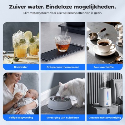 Hydrofast C300 RO Waterzuiveraar voor op het aanrecht, met UV-sterilisatie, ijskoud en bruiswater dispenser