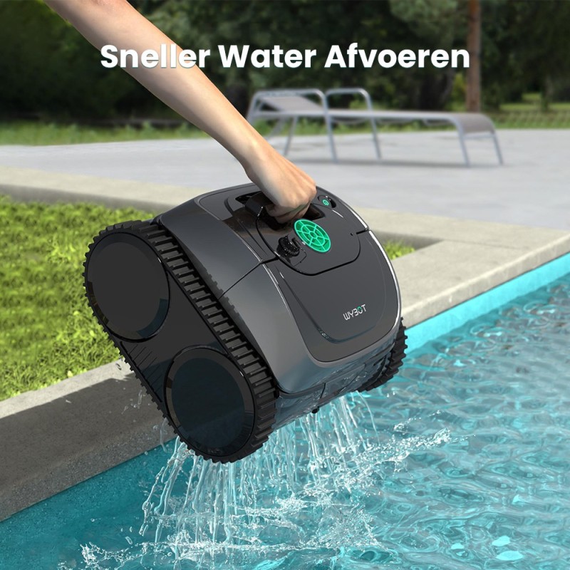 WYBOT C1 Snoerloze Robotstofzuiger voor Zwembaden, 150 min. gebruiksduur, slimme routeplanning, app-bediening