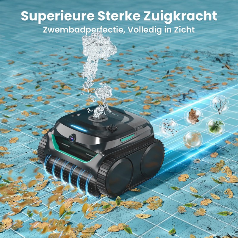 WYBOT C2 Vision Draadloze Zwembadrobot, Slimme Vision-navigatie, App-bediening, 180 minuten accuduur