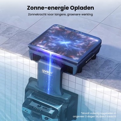 WYBOT S3 Draadloze Robotstofzuiger voor Zwembaden, 3D-mapping & Slimme Navigatie, 180 minuten accuduur, 10L vuilnisbak