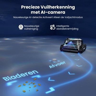 WYBOT S2 Vision Snoerloze Robotstofzuiger voor zwembaden, AI-gestuurde navigatie met vision-camera
