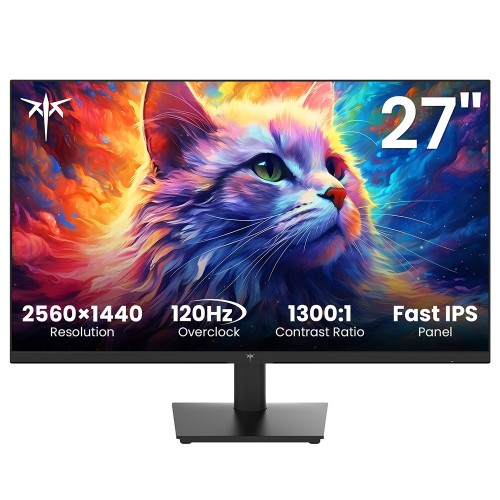 KTC H27T27 Office Monitor  27 inch 2560×1440 2K QHD Fast IPS Screen  120Hz OC Refresh Rate  99% sRGB  HDR  FreeSync 
