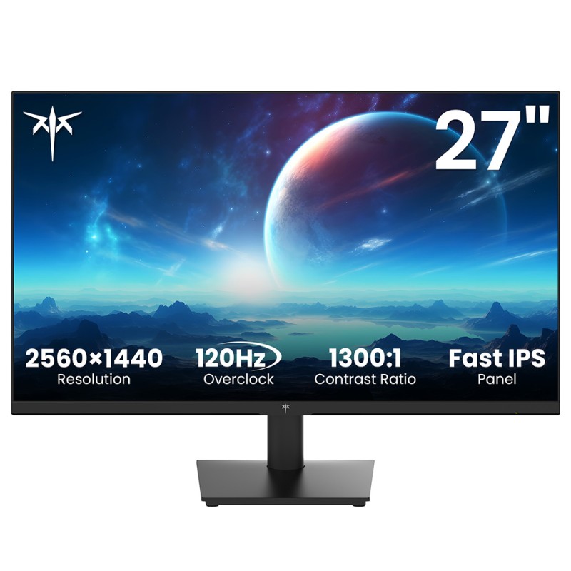 KTC H27T27 Office Monitor  27 inch 2560×1440 2K QHD Fast IPS Screen  120Hz OC Refresh Rate  99% sRGB  HDR  FreeSync 