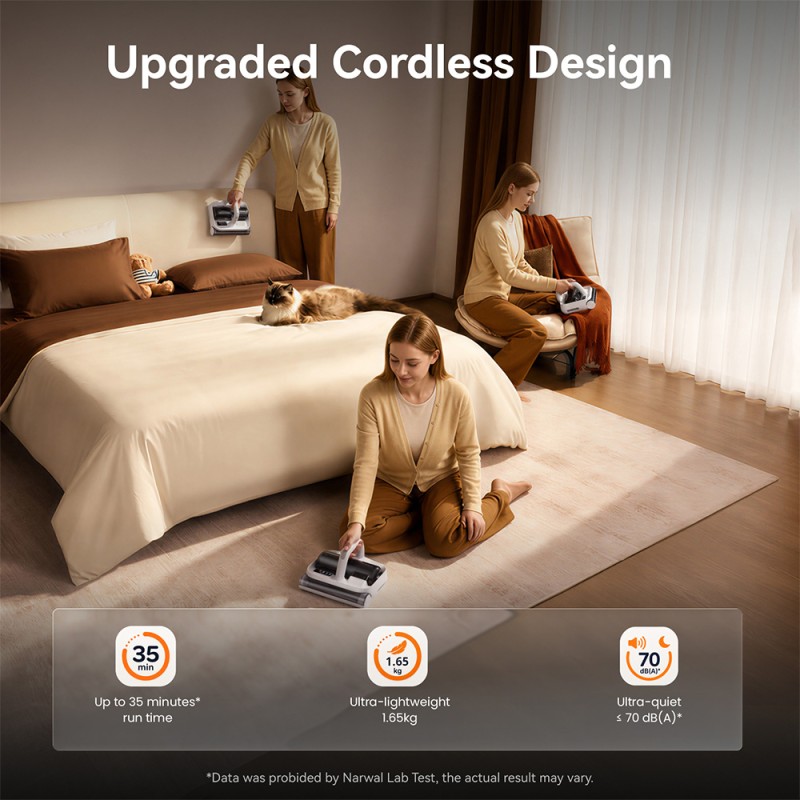 Narwal U50 Pro Smart Mattress vacuum cleaner Power 150W Suction 16KPA 2000mAh Working time 37min