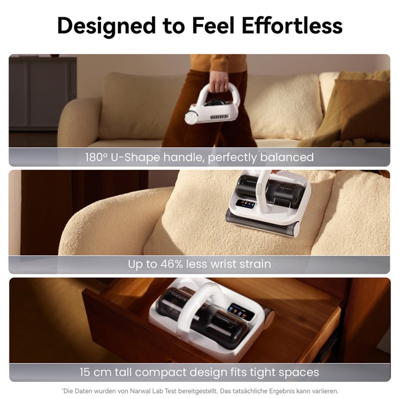 Narwal U50 Pro Smart Mattress vacuum cleaner Power 150W Suction 16KPA 2000mAh Working time 37min