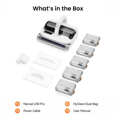 Narwal U50 Pro Smart Mattress vacuum cleaner Power 150W Suction 16KPA 2000mAh Working time 37min