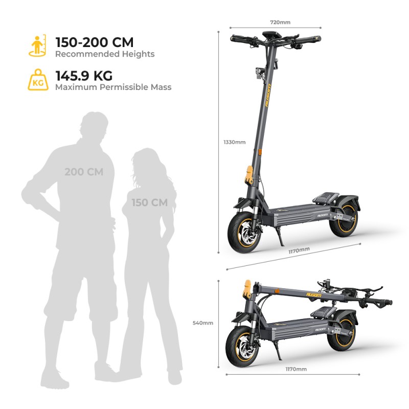 Ausom K20 VMP Version 48V 13 5Ah E-Scooter-EU Plug