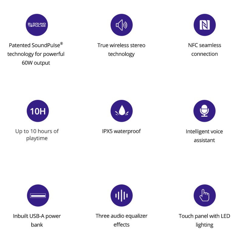 Domowy głośnik Bluetooth Tronsmart Mega Pro 60W - Czarny