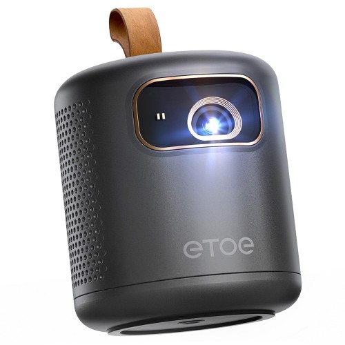 Projektor DLP ETOE Dolphin, 1080P 500 ANSI Lumenów, Google TV, Certyfikat Dolby Atmos - Czarny