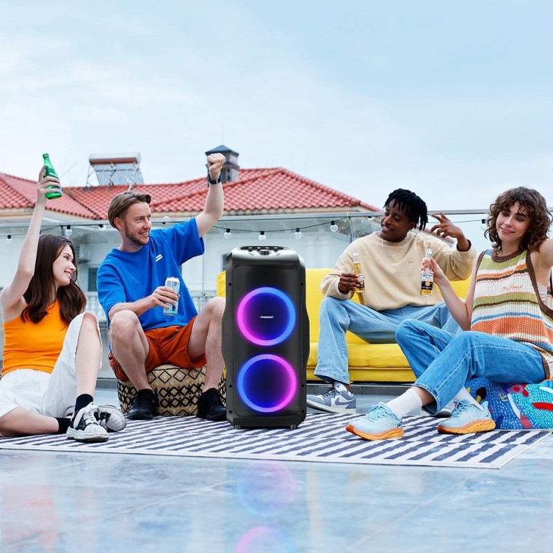 Głośnik przenośne imprezowy Tronsmart Halo 300 z XLR, gitarą, wejściami mic, Moc 240 W, diody LED Beat-Sync, 20 godzin pracy