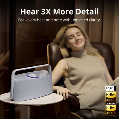 Domowy głośnik audio Tronsmart Fiitune X30, moc wyjściowa 80W, 14 godzin czasu odtwarzania - Szary