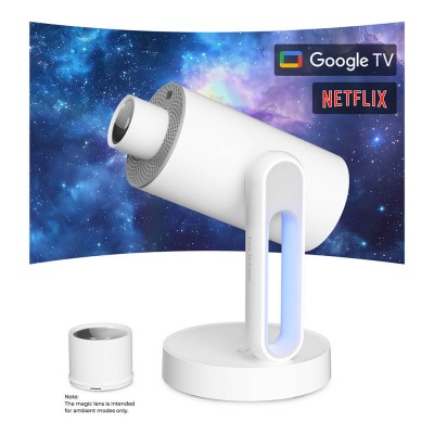 Projektor ETOE Starfish Plus, Google TV i Netflix, ambientowe światło, 1080P