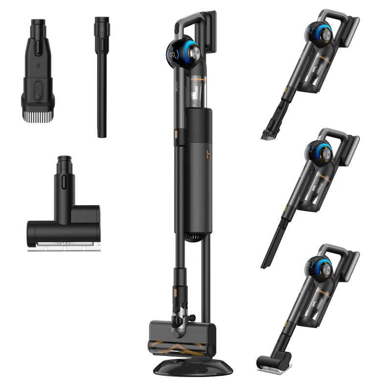 JIGOO V700 draadloze stofzuiger set met 8 stofzakken