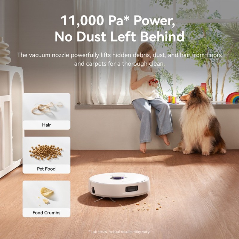 Narwal Freo X10 Pro Robot Vacuum & Mop, moc ssania 11 000 Pa, podwójny mop obrotowy - Biały