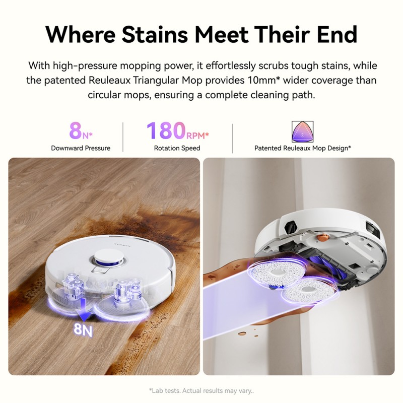 Narwal Freo X10 Pro Robot Vacuum & Mop, moc ssania 11 000 Pa, podwójny mop obrotowy - Biały