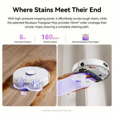 Narwal Freo X10 Pro Robot Vacuum & Mop, moc ssania 11 000 Pa, podwójny mop obrotowy - Biały