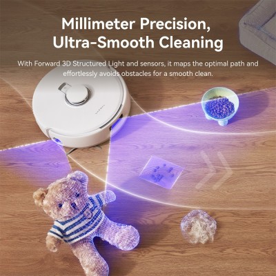Narwal Freo X10 Pro Robot Vacuum & Mop, moc ssania 11 000 Pa, podwójny mop obrotowy - Biały