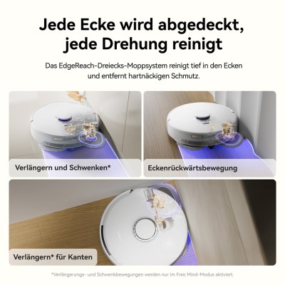 Narwal Freo X10 Pro Robot Vacuum & Mop, moc ssania 11 000 Pa, podwójny mop obrotowy - Biały