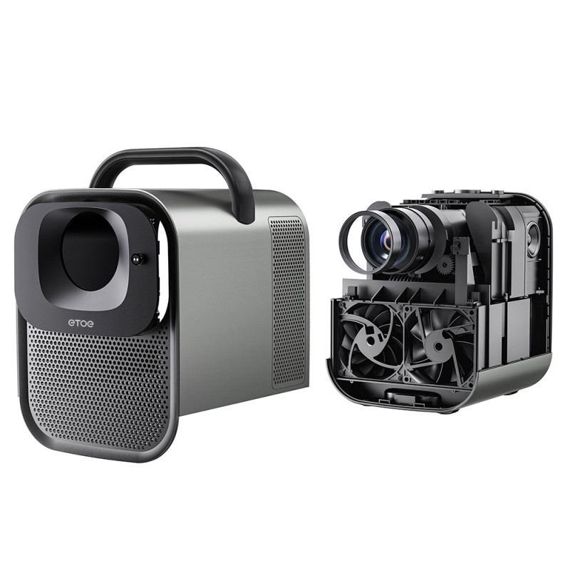 ETOE Seal Pro Google TV Projector, 1300 ANSI, Auto Focus & Keystone - Nieuwe Versie
