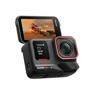 Insta360 Ace Pro 2 kamera sportowa Dual Battery Bundle, wideo 8K30, czujnik CMOS 1/1,3" - Czarny o północy