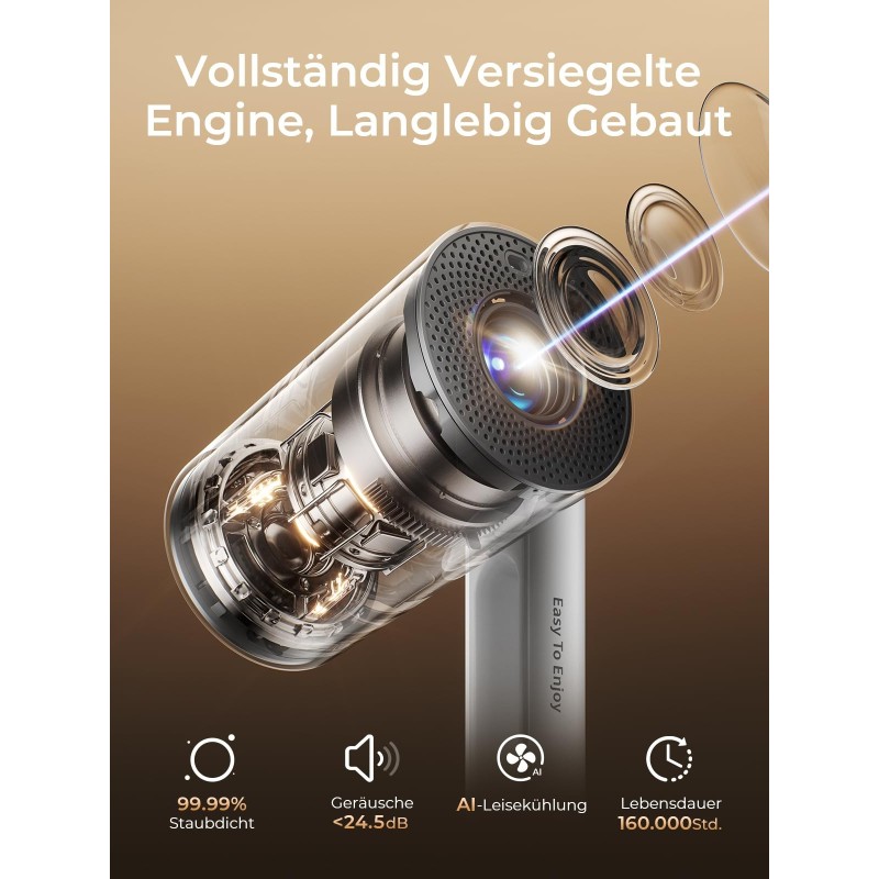 ETOE Starfish Plus Smart Projector, Google TV & Netflix-gecertificeerd, Sfeervol nachtlampje