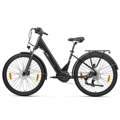Touroll Urbano 3 Elektrische Fiets, Middenmotor met 70Nm koppel, 120km actieradius - Grijs