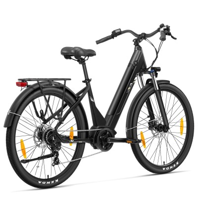 Touroll Urbano 3 Elektrische Fiets, Middenmotor met 70Nm koppel, 120km actieradius - Grijs