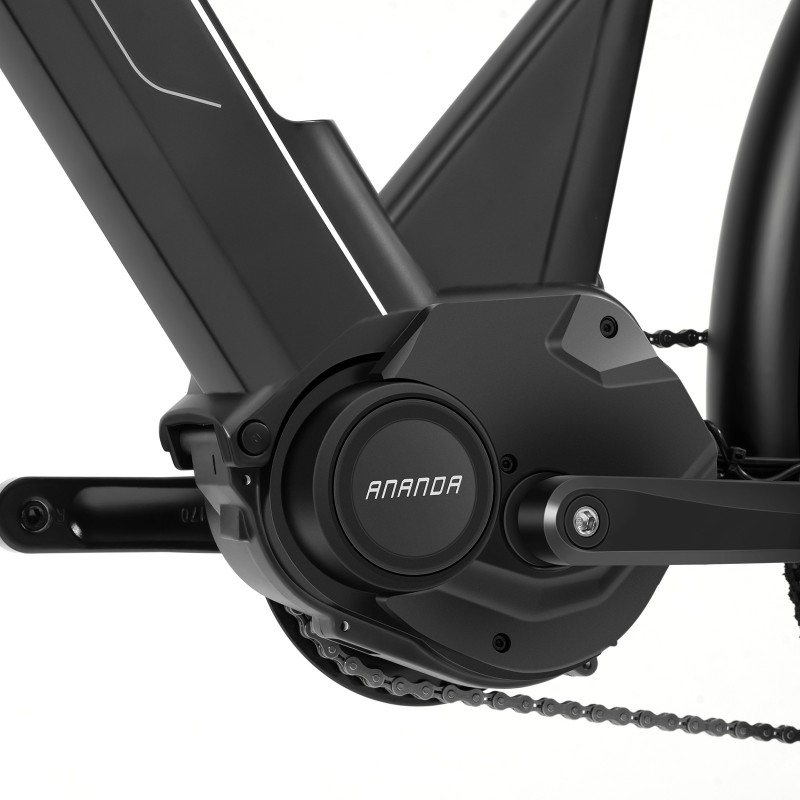 Touroll Urbano 3 Elektrische Fiets, Middenmotor met 70Nm koppel, 120km actieradius - Grijs