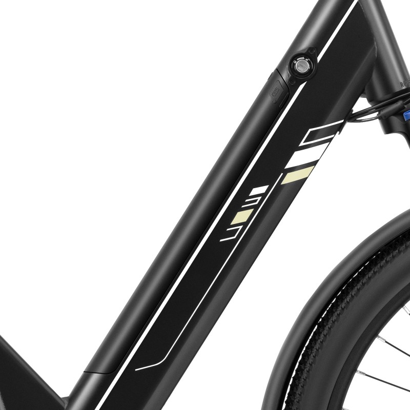 Touroll Urbano 3 Elektrische Fiets, Middenmotor met 70Nm koppel, 120km actieradius - Grijs